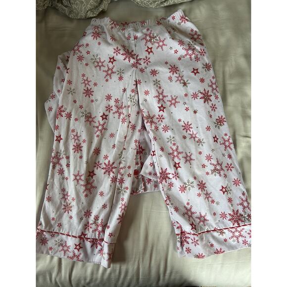 American Girl White Pajamas With Silver Red Snowflakes size 6 - Picture 4 of 5